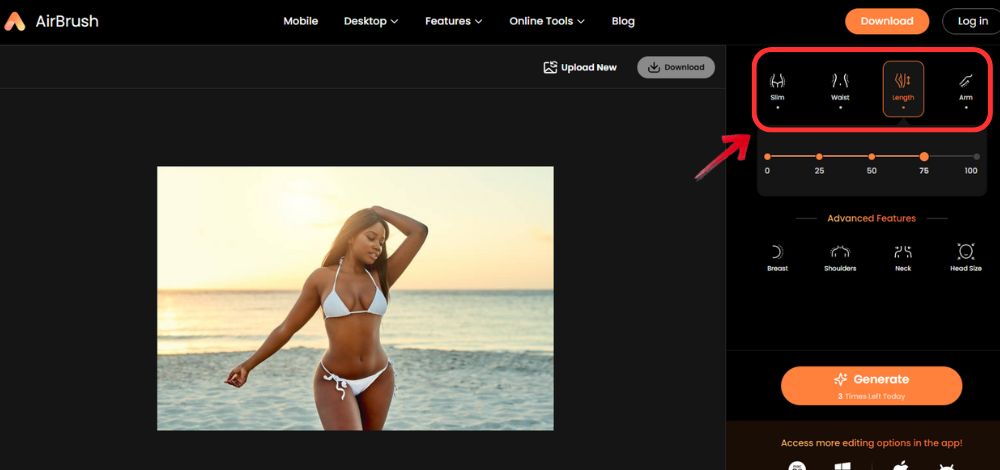 Airbrush Web Screenshot EN - Why Do I Look Fat in Pictures Airbrush Body Editor - 03