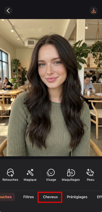 Airbrush App Screenshot FR - change hairstyle hair