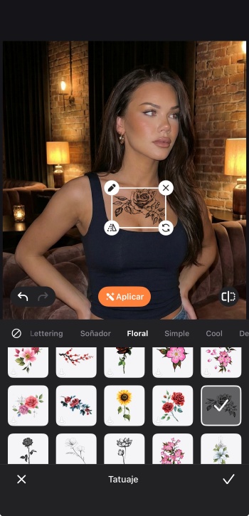 Airbrush App Screenshot ES - tattoo simulator retouch adjust tattoo