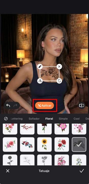 Airbrush App Screenshot ES - tattoo simulator retouch apply