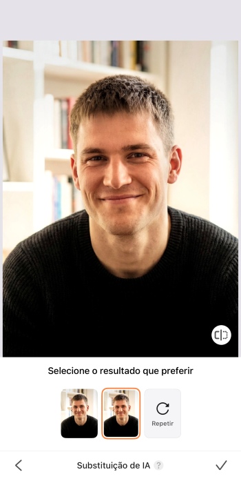 Airbrush App Screenshot PT - men's haircut simulator edit ai replace result