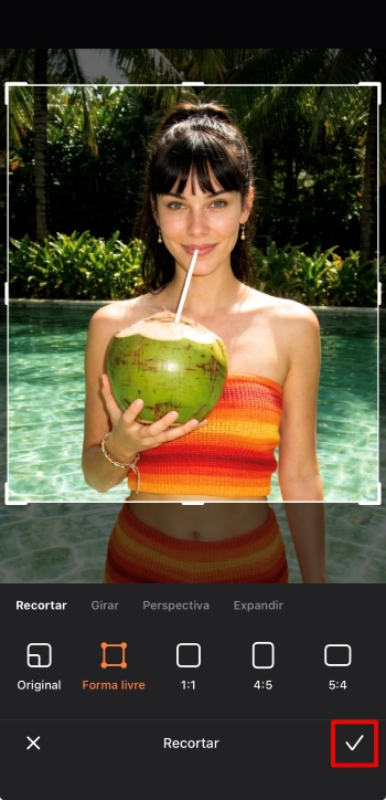Airbrush App Screenshot PT - cut the photo tick