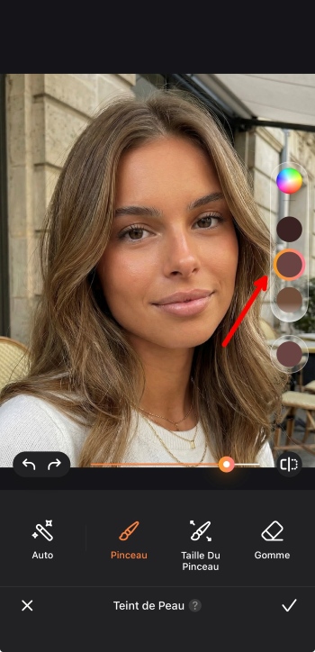 Airbrush App Screenshot FR - foundation shade retouch skin tone shade