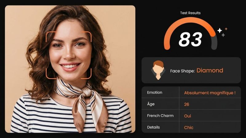 Test de beauté gratuit : Analyse du visage et score de beauté avec l’IA