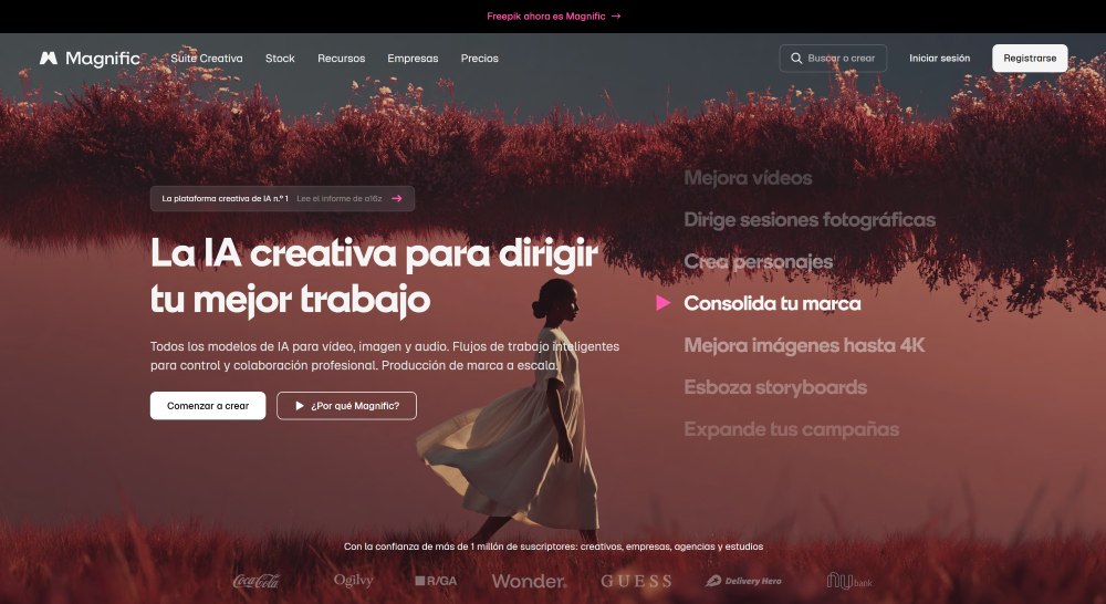 Freepik AI Web Screenshot ES - main page