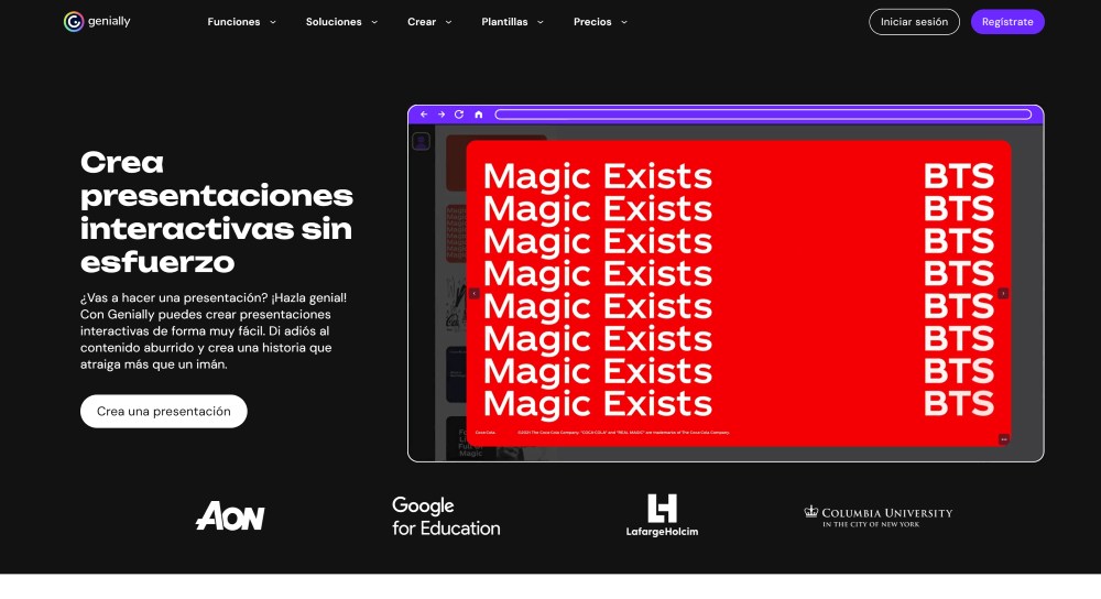 Genially Web Screenshot ES - presentation