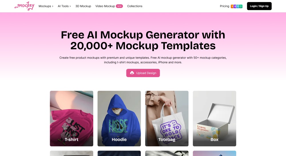 Mockey Web Screenshot ES - main page