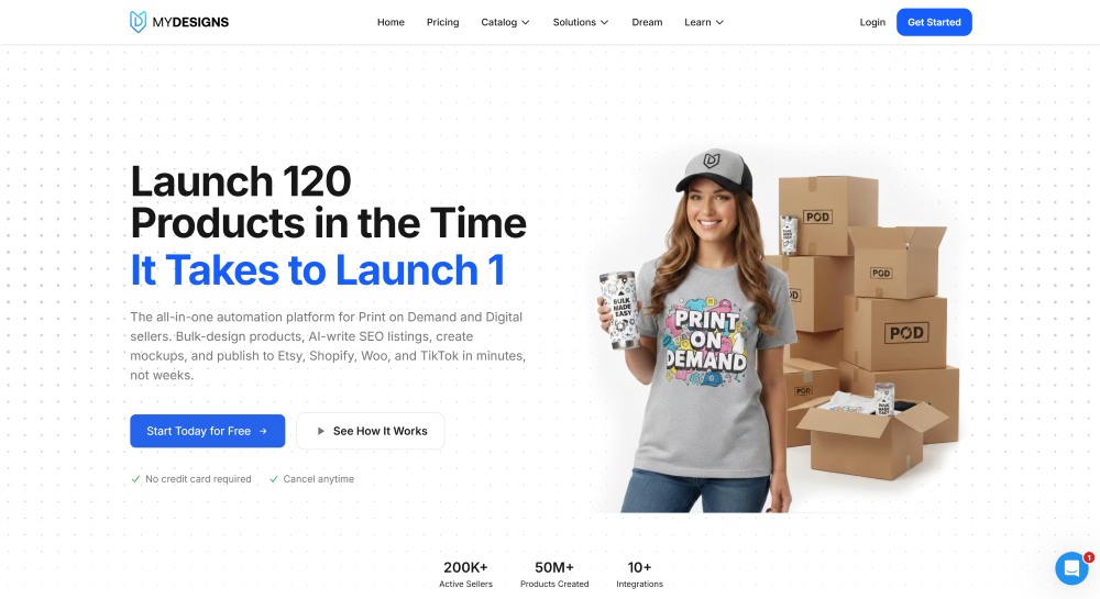 MyDesigns.io Web Screenshot ES - main page