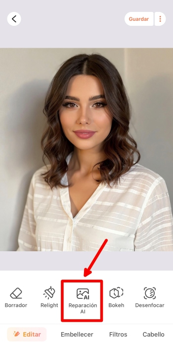 Airbrush App Screenshot ES - edit ai repair tool