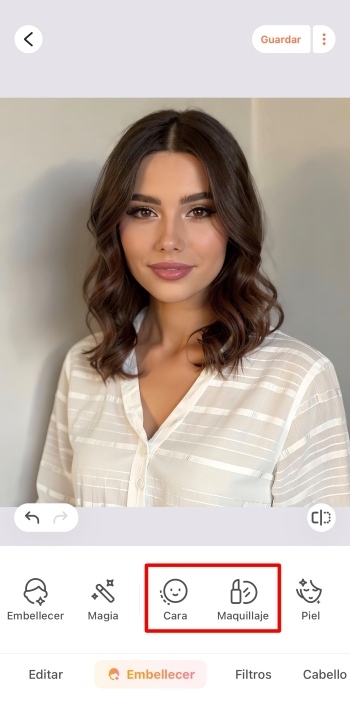 Airbrush App Screenshot ES - retouch face and makeup tools