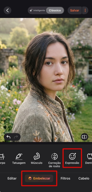 Airbrush App Screenshot PT - face expression retouch expression