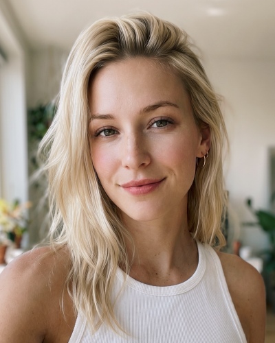 Beauty Filter - example blonde woman after