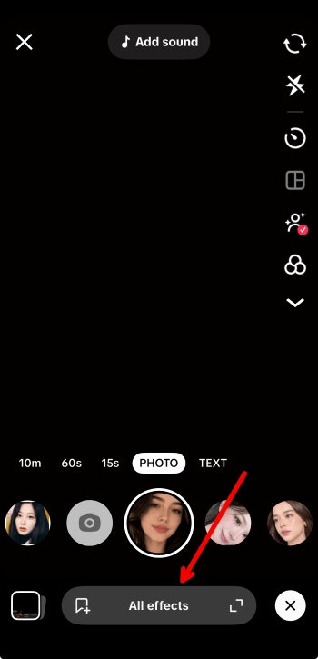TikTok App Screenshot EN - disney filter all effects search