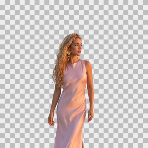 remove background - girl on the beach after