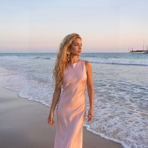 remove background - girl on the beach before