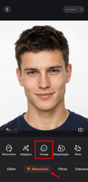 Airbrush App Screenshot FR - eyebrows shape retouch face