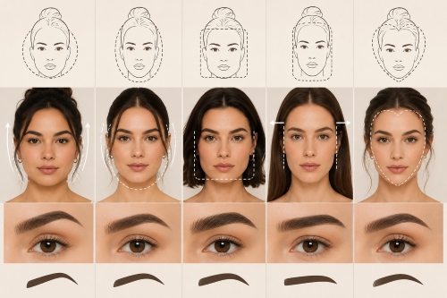 eyebrows shape - different face shapes
