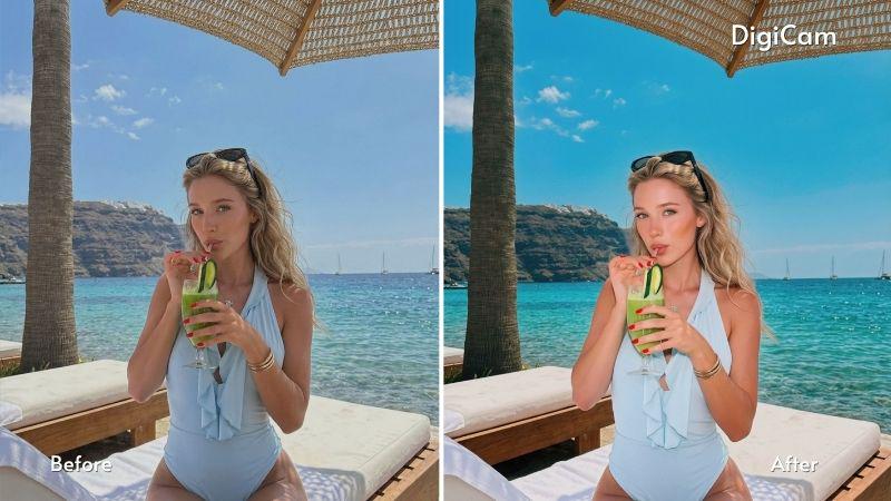 photo relighting - before after digicam